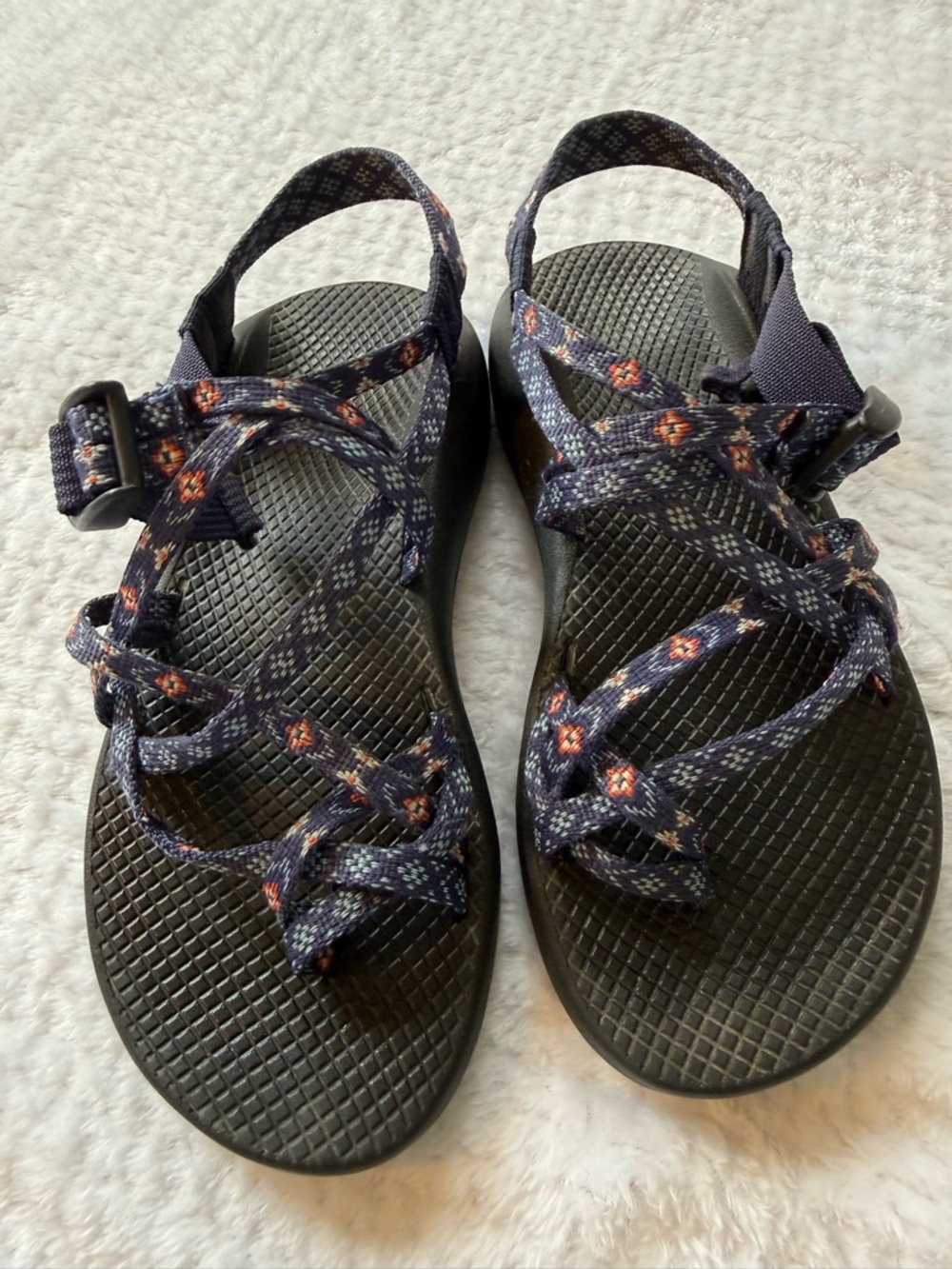 Chaco Blue Aztec Pattern Sandals, Women's sz 7